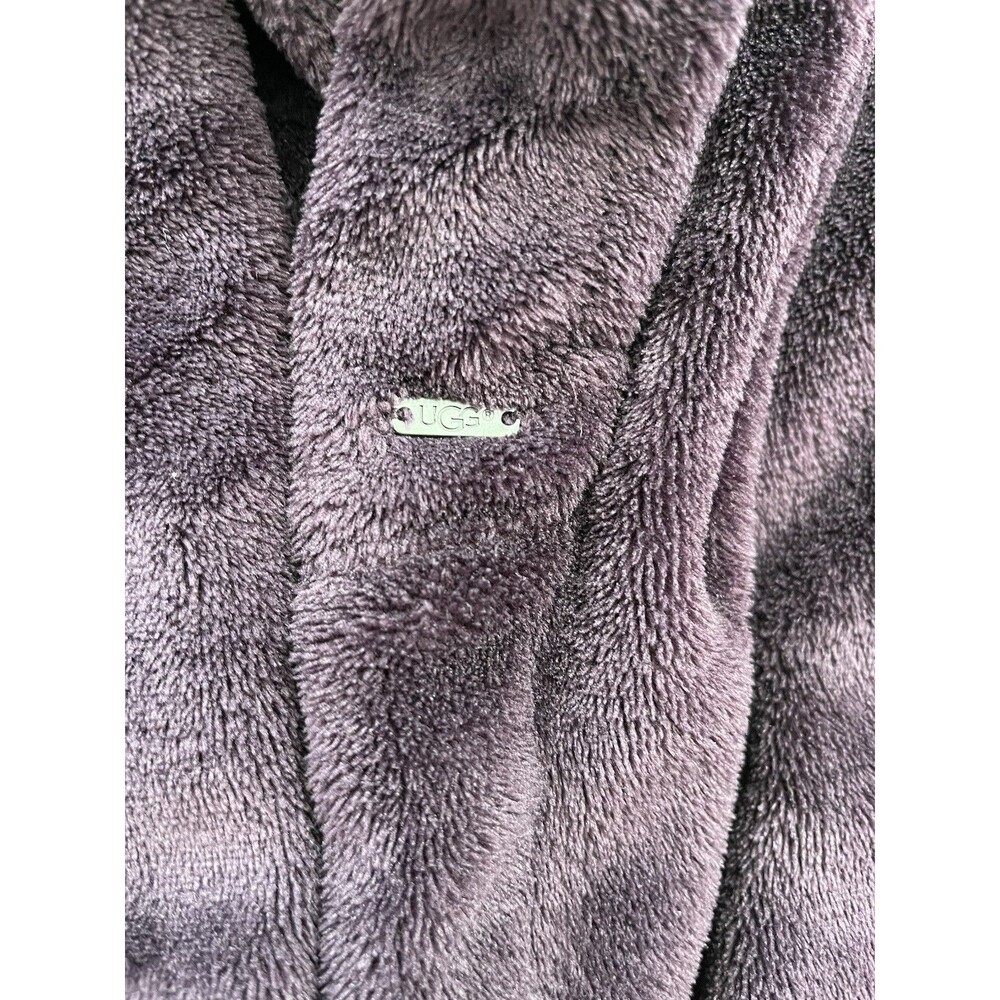 UGG Miranda Hooded Robe M Medium Port Plum Purple Plush Fleece Belted Loungewear - Picture 6 of 6